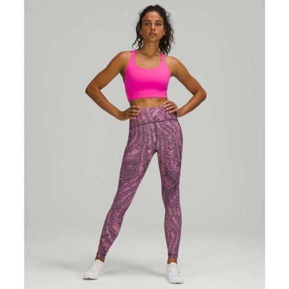 LULULEMON Swift Speed High-Rise Tight 28" Size 4 Dimensional Sonic Pink Multi - Picture 3 of 8